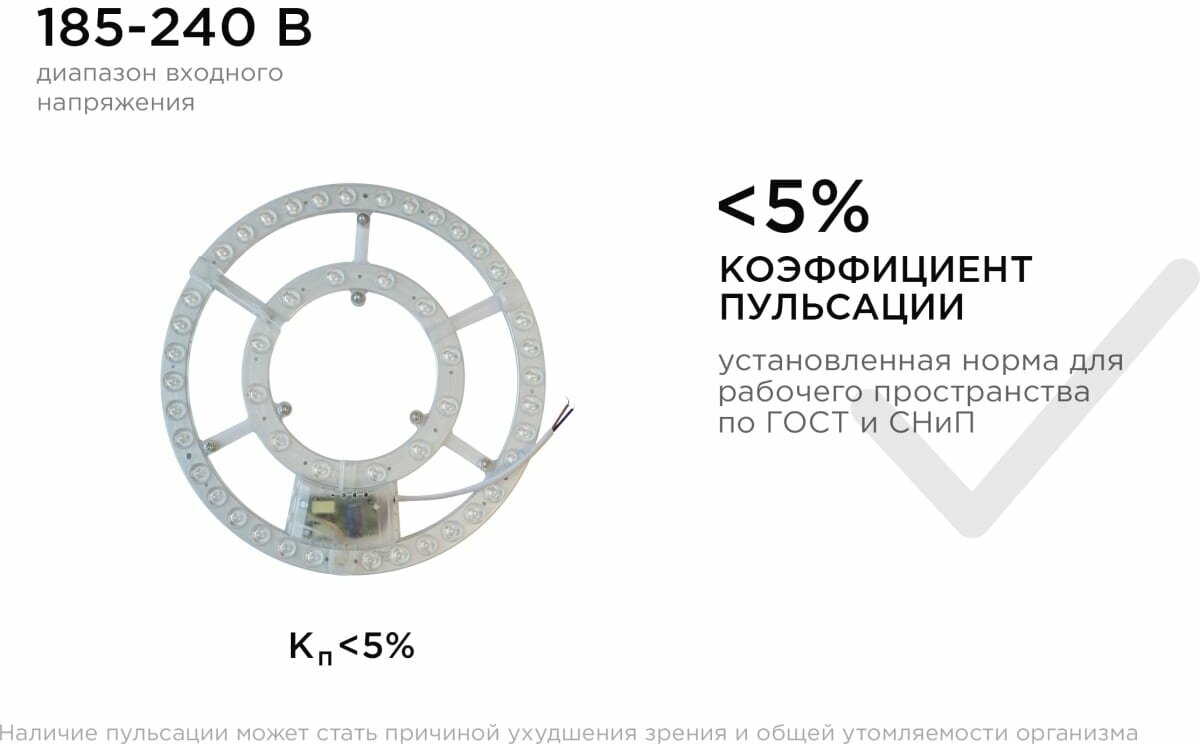 Модуль светодиодный Apeyron 230В 72Вт 5200Лм с пультом управления ССТ - фото №17
