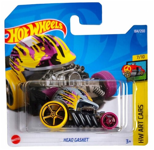 Базовая машинка Hot Wheels HEAD GASKET, желто-фиолетово-серая, Хот Вилс Mattel арт. 5785/HCT83