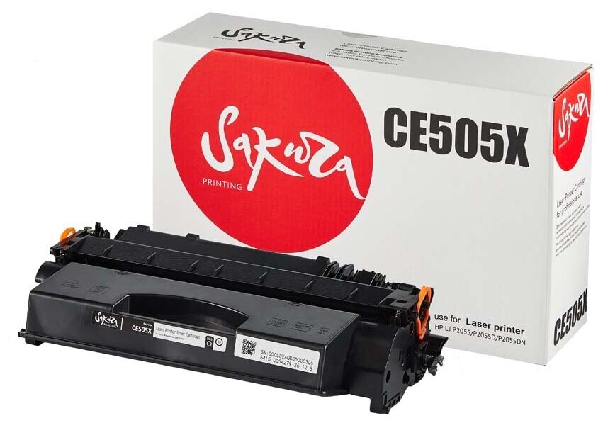 Картридж CE505X для HP LaserJet P2055DN, P2055, Canon MF411dw, MF416DW, MF418X 6500 стр. Sakura