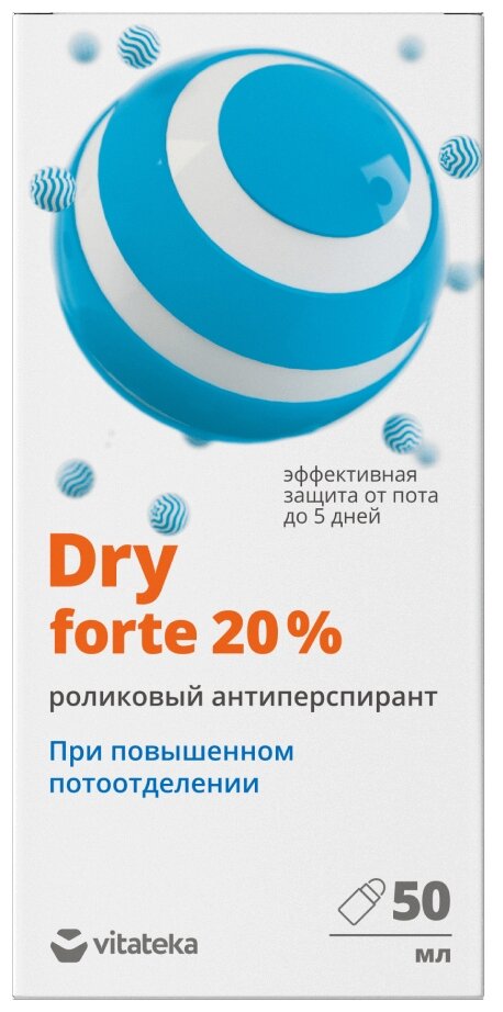 Vitateka Антиперспирант Dry forte 20% ролик