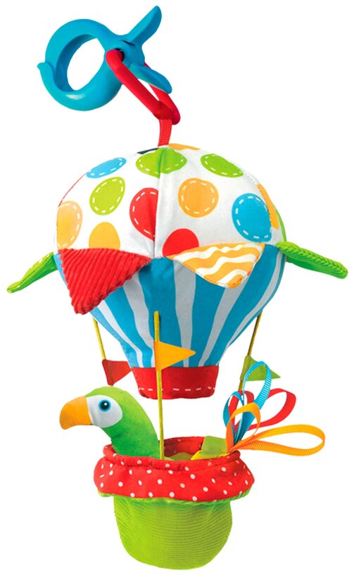 Подвесная игрушка Yookidoo Попугай на воздушном шаре (40140), разноцветный