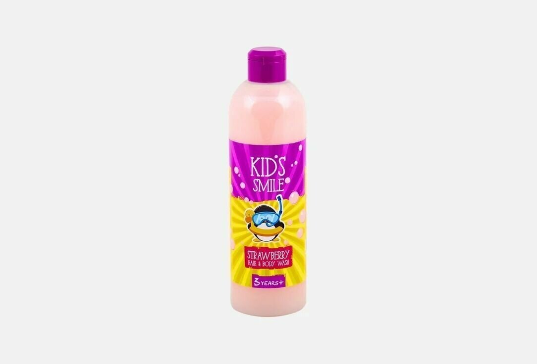 ROMAX Шампунь и Гель Kids Smile для душа 2 в1 Клубника, 500 мл