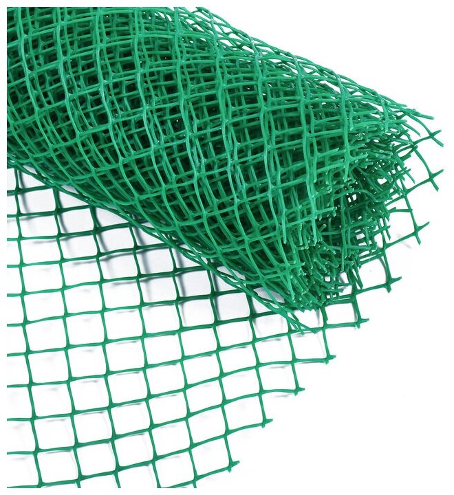 Greengo Сетка садовая, 0.5 × 5 м, ячейка ромб 15 × 15 мм, пластиковая, зелёная, Greengo