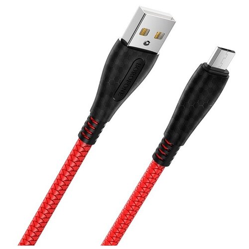 Кабель USB - micro USB 1м Borofone BX38 Cool - Красный кабель usb micro usb 1м borofone bx39 beneficial черный красный