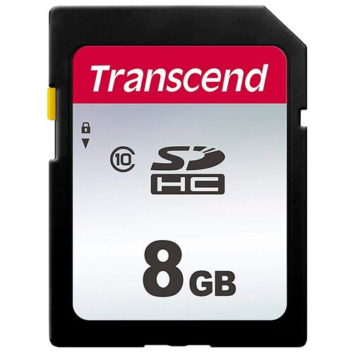 Карта памяти Transcend SDHC 8 ГБ Class 10, V10, A1, UHS-I U1, W 45 МБ/с, 1 шт., желтый