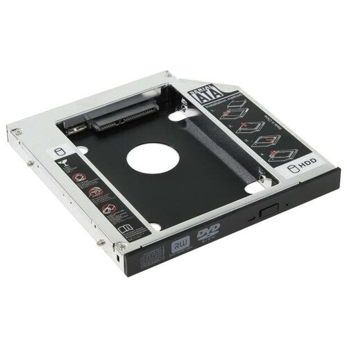 Шасси Orient UHD-2SC12 для 2.5” SATA HDD для установки в SATA отсек оптического привода ноутбука 12.7 мм 30263 адаптер orient uhd 2sc12 для установки 2 5 sata hdd в sata 9 5мм 12 7мм отсек оптического привода ноутбука