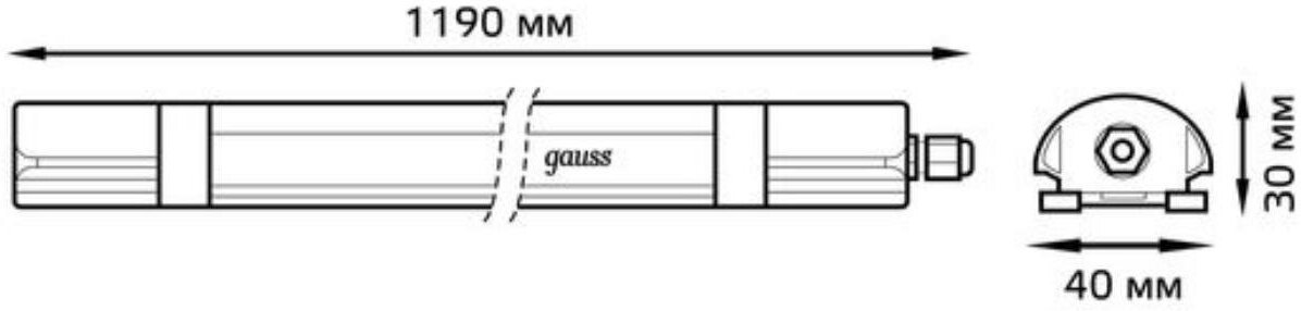 Накладной светодиодный светильник Gauss 143425336 - фотография № 9