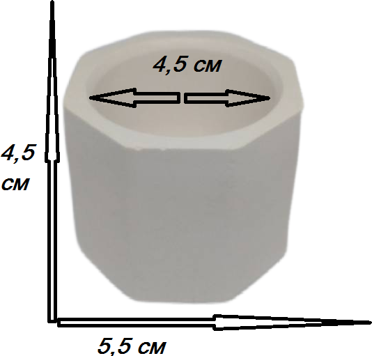 Гипсовый подсвечник / Кашпо / Белый - фотография № 2