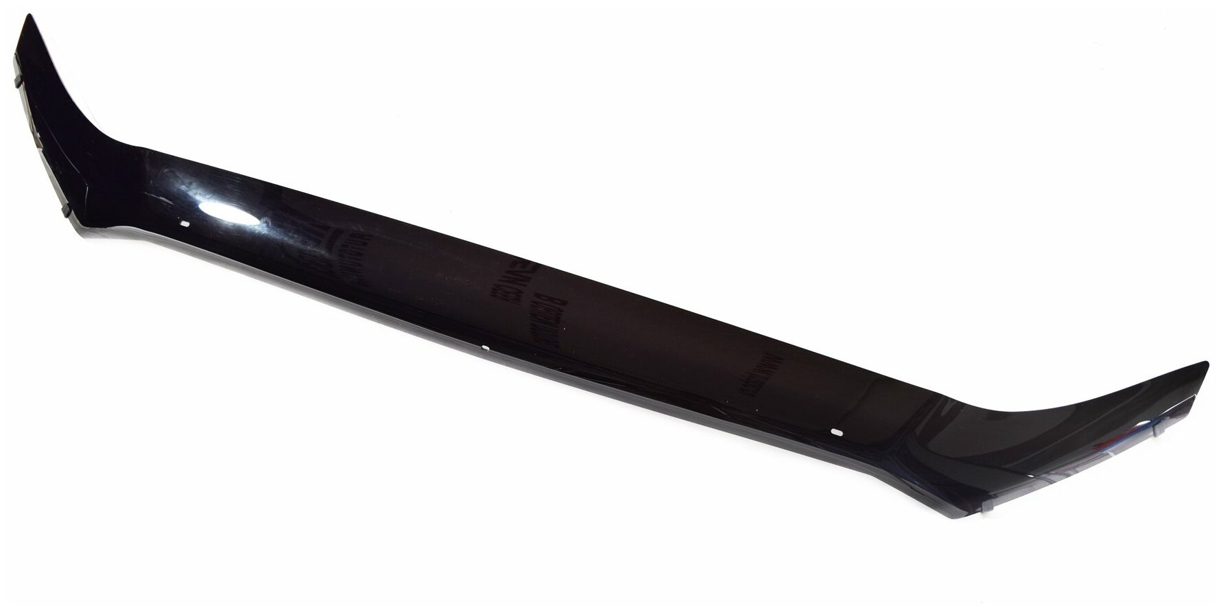 Дефлектор капота длинный черный для Mitsubishi Lancer (2007-2015)