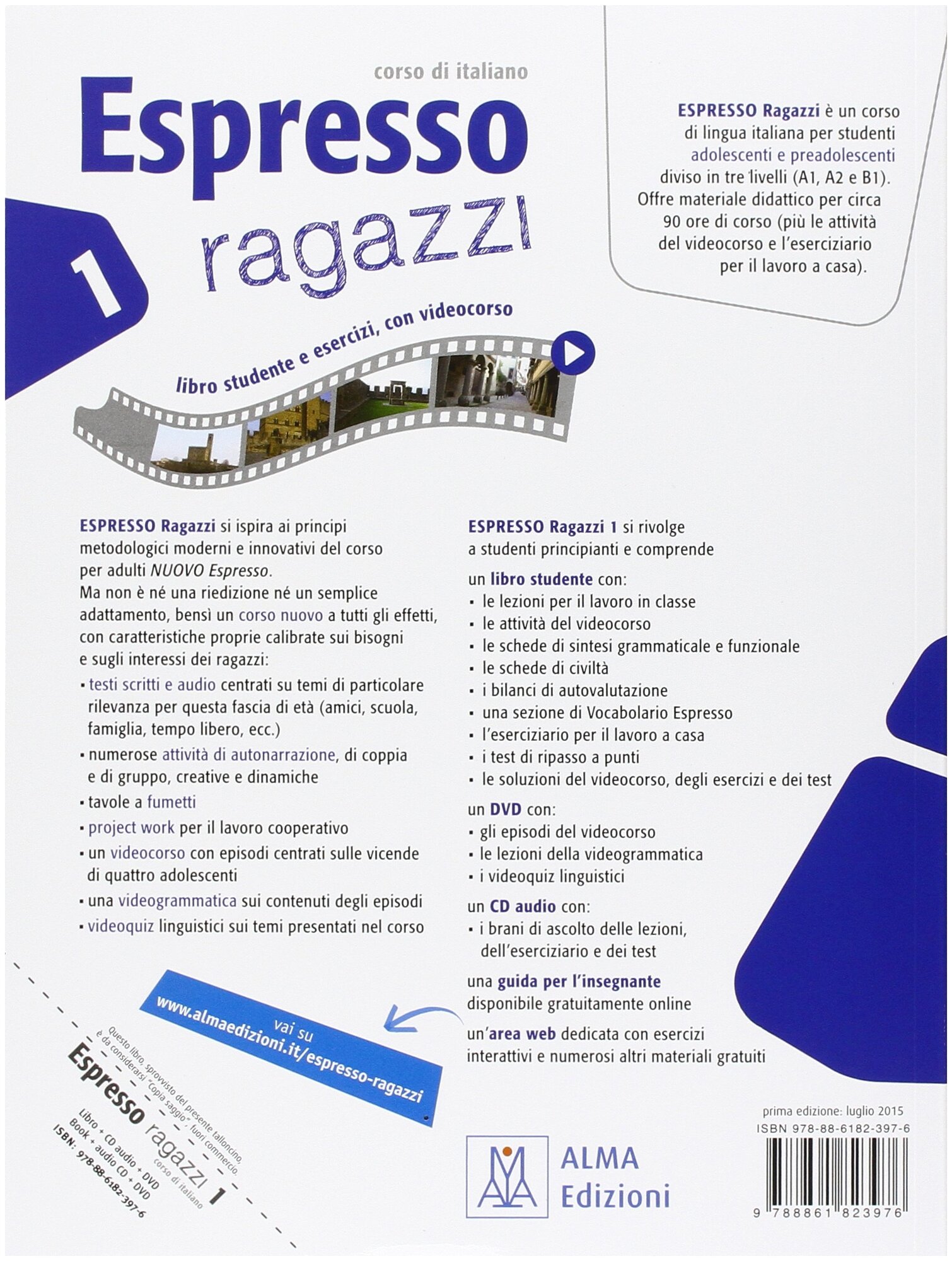 Orlandino E., Ziglio L., Rizzo G. "Espresso ragazzi 1. Libro Studente e Esercizi + CD audio + DVD" мелованная - фото №2