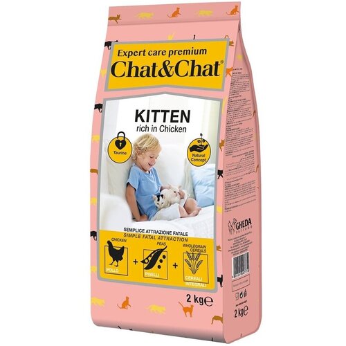 Корм сухой Chat&Chat Expert Premium для котят с курицей 2 кг