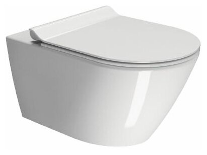 KUBE X унитаз подвесной 55x36х42 безободковый Swirlflush керамический белый bianco glossy GSI