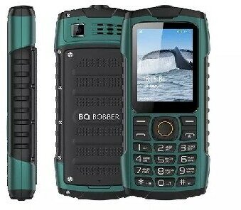 Мобильный телефон стандарт GSM BQ 2439 Bobber Green 2.4", 2 SIM, зеленый