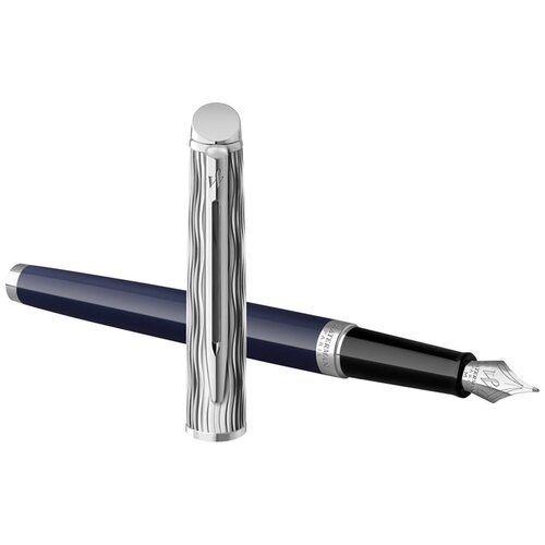 Ручка перьев. Waterman Hemisphere LEssence du Bleu 2166467 синий F сталь нержавеющая подар. кор.