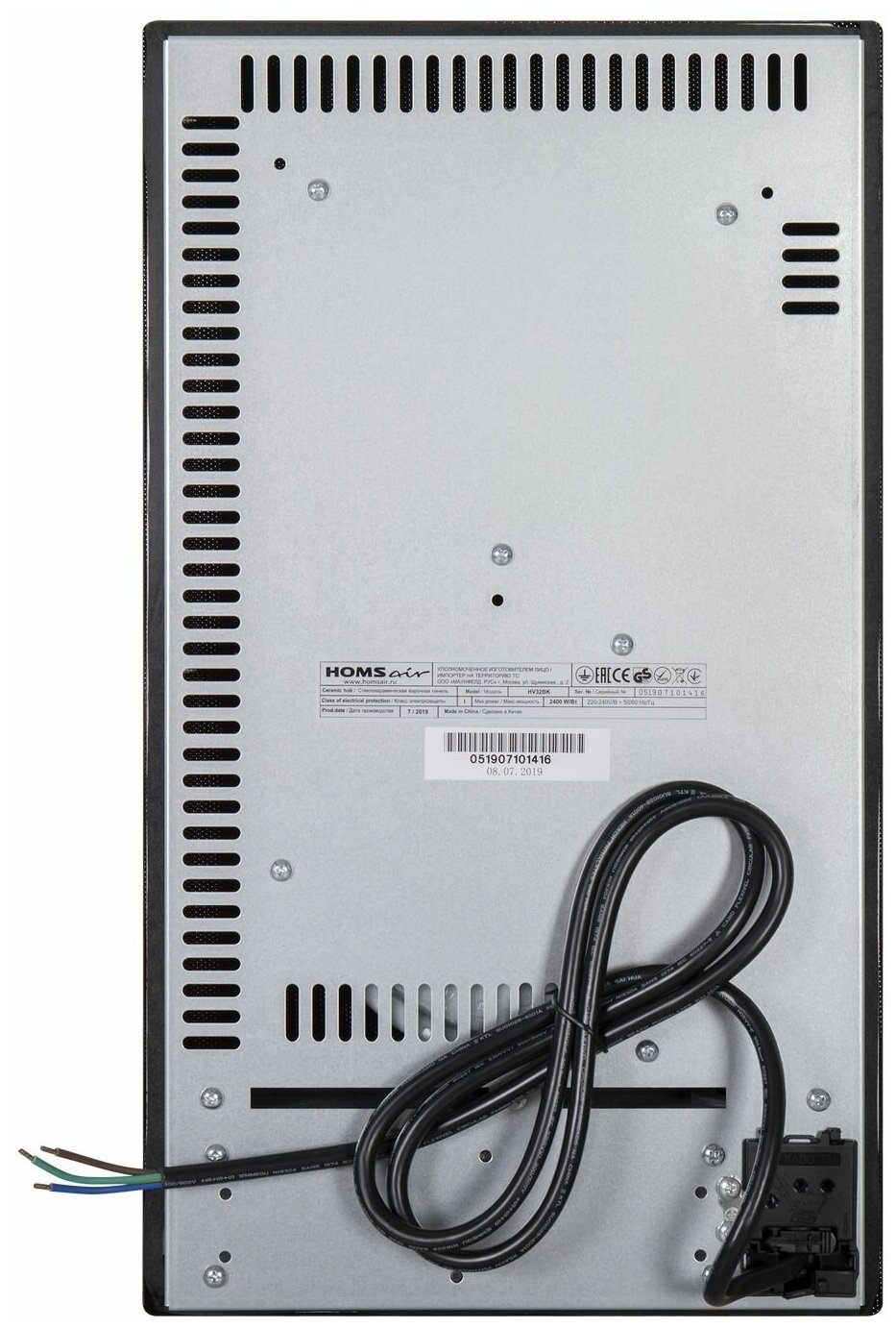 Электрическая варочная панель HOMSAIR HV32BK, черный - фотография № 5