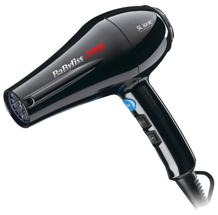 Фен BaByliss Pro SL Ionic, 1800 Вт, ионизация, 1 насадка, черный