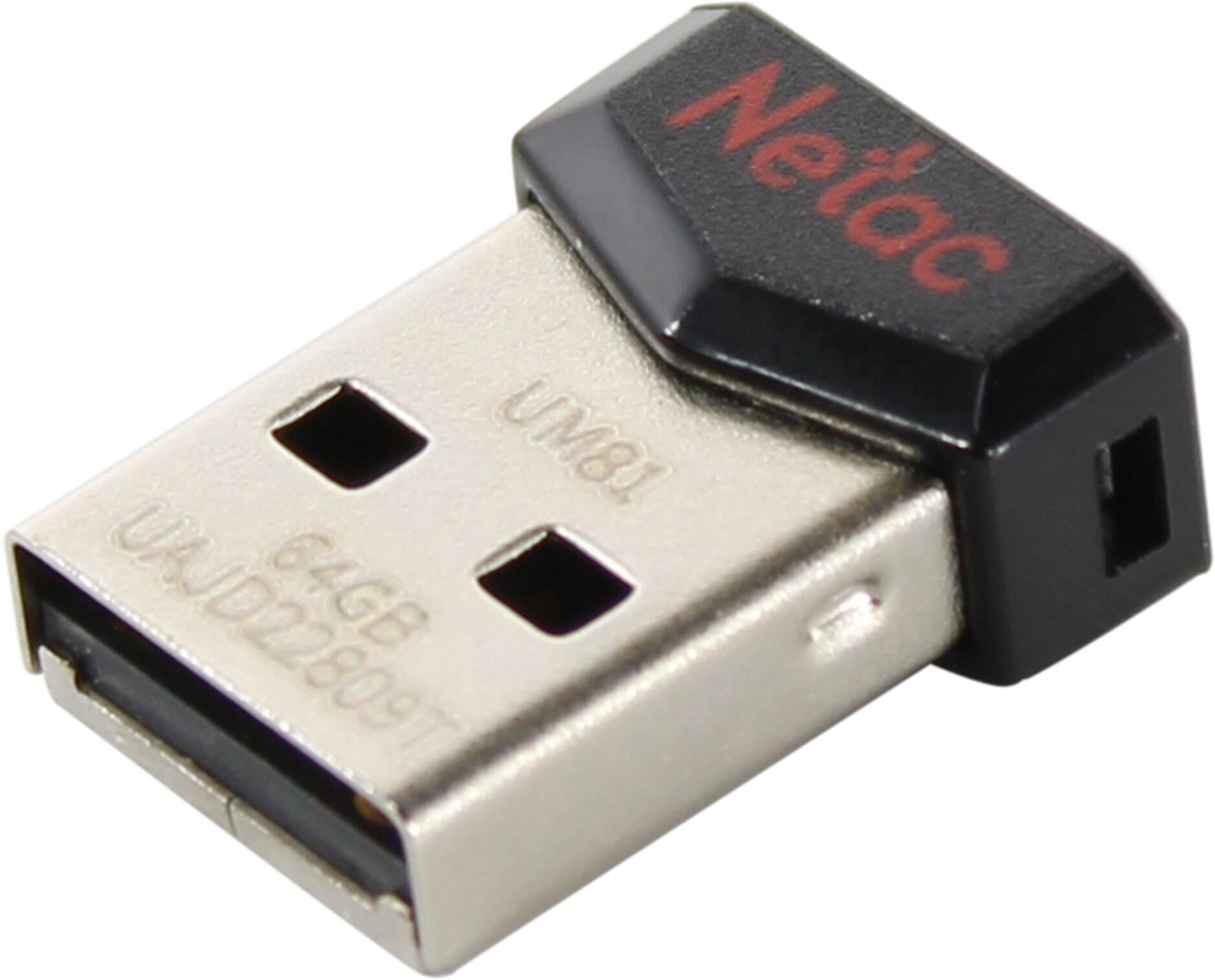 USB флешка Netac UM81 64Gb black USB 2.0 (NT03UM81N-064G-20BK)