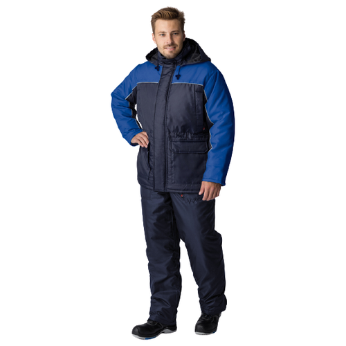 фото Куртка зимняя для инженера new (тк.оксфорд), т.синий/васильковый, размер: (48-50; 170-176) факел