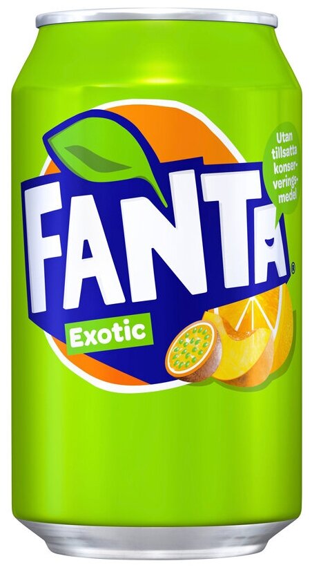 Газированный напиток FANTA (Фанта), Дания, 0.33 л - фотография № 1