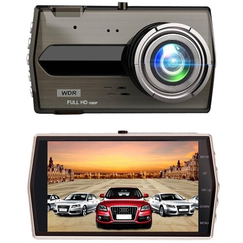 Автомобильный видеорегистратор FULL HD с камерой заднего вида / 2 камеры/ G-сенсор
