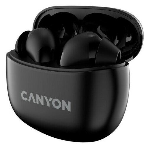 Наушники Canyon TWS-5 вакуумные микрофон сенсор BT 53 40500 мАч IP33 черные 215200₽