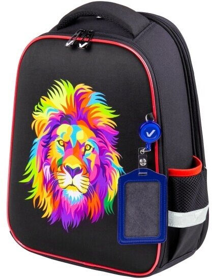 Ранец Brauberg 270618 FIT Colorful lion 2 отделения 36х27х14 см