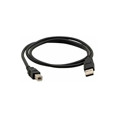 Кабель EXPLOYD EX-K-1398 USB 2.0 AM - BM 2 м, черный кабель usb 2 0 для принтера usb type a usb type b длина 5 м черный