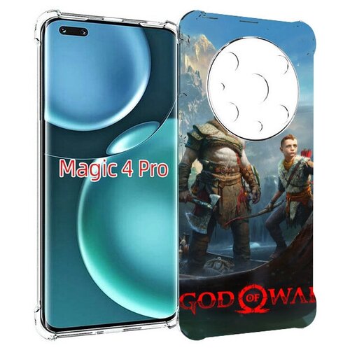 Чехол MyPads God Of War Кратос Атрей для Honor Magic4 Pro / Magic4 Ultimate задняя-панель-накладка-бампер чехол mypads god of war кратос атрей для honor magic 5 lite honor x9a задняя панель накладка бампер