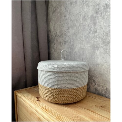 Интерьерная корзина для хранения из джута / идея подарка