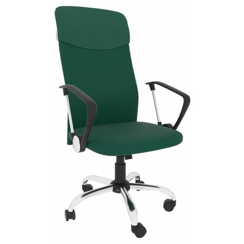 фото Офисное кресло экспресс офис 17 leo a chrome, обивка: текстиль, цвет: ткань сетка зелёная