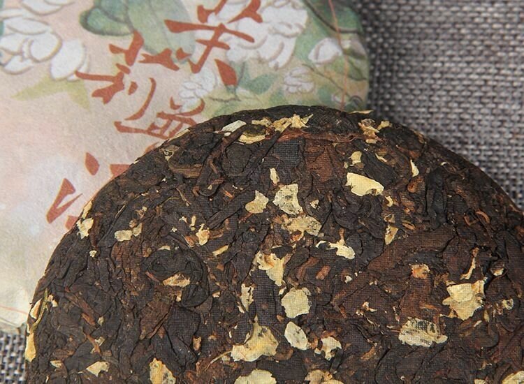 Чай Пуэр спелый чай жасмин Чэнь Сян/ 100 грамм блин