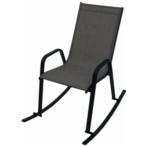 Кресло-качалка Сан-Ремо, Цвет обивки: темно-серый, Цвет корпуса: черный