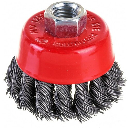 Щетка чашечная 65 мм, М14, пучки витой проволоки для УШМ INTERTOOL BT-2065