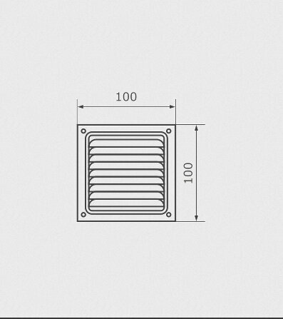 Решетка вентиляционная 100х100 хром - фотография № 2