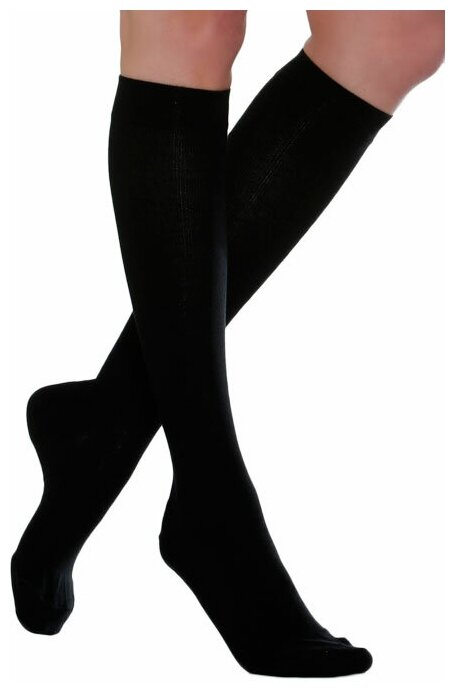 Гольфы Relaxsan Basic Cotton Socks мужские 2-го класса компрессии гипоаллергенные с хлопком, 920 (Мужские, Закрытый, 6 размер, Черный)