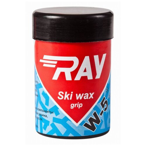 Мазь держания лыжная RAY (Луч) W-5 от -1 до -4 С, синтетическая, голубая (35 гр). Мазь сцепления для пластиковых лыж.