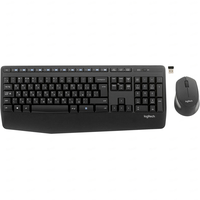 Комплект клавиатура + мышь Logitech Wireless Combo MK345, черный, клавиши ru, en.