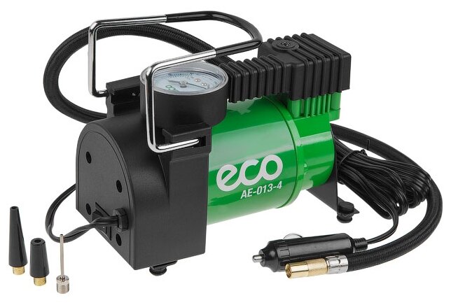 ECO AE0161 AE-016-1 Компрессор автомобильный (12 В, 150 Вт, 40 л/мин, 10 бар (маном. 7 бар), съем. шланг, сумка