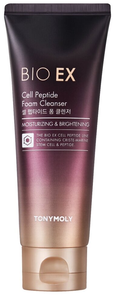 TONY MOLY антивозрастная пенка для умывания с пептидами Bio EX Cell Peptide Foam Cleanser, 150 мл, 192 г