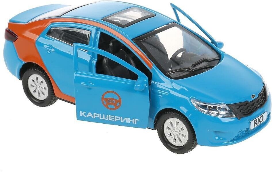 Машина металлическая ТехноПарк Kia Rio Каршеринг, синяя