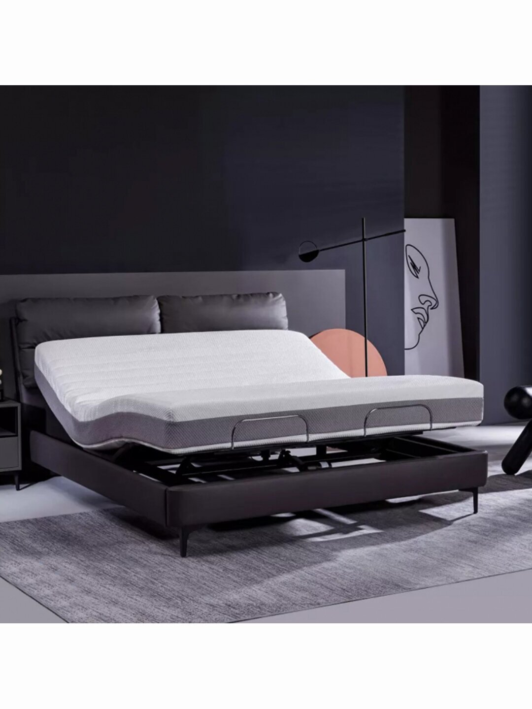 Умная двуспальная кровать Xiaomi 8H Milan Smart Leather Electric Bed S-Pro 1.8 m Beige DT4 Pro (без матраса)