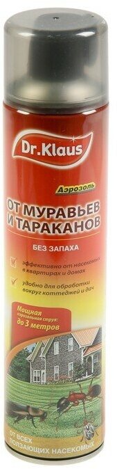 Аэрозоль Доктор Клаус от муравьев тараканов и других ползучих насекомых 600 мл