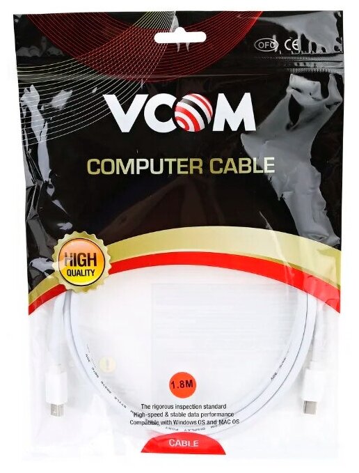 Кабель интерфейсный mini DisplayPort-mini DisplayPort VCOM - фото №4