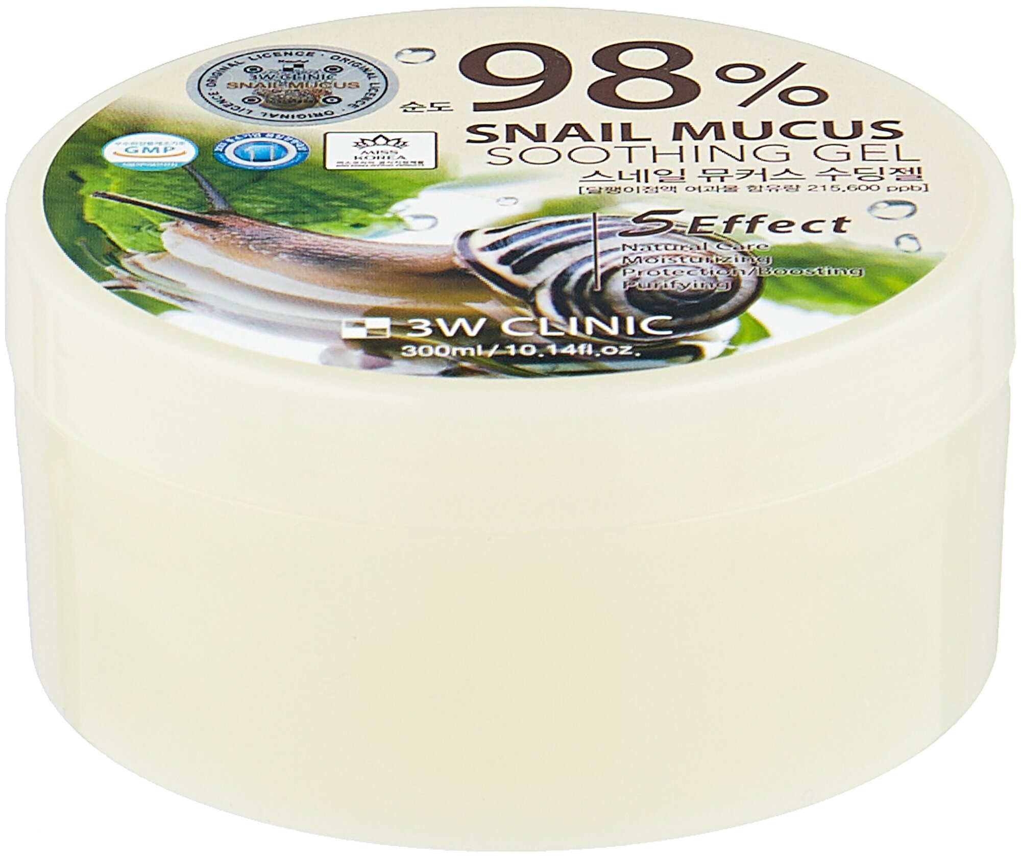 Гель универсальный 3W Clinic Snail Mucus Soothing Gel 98% 300 мл