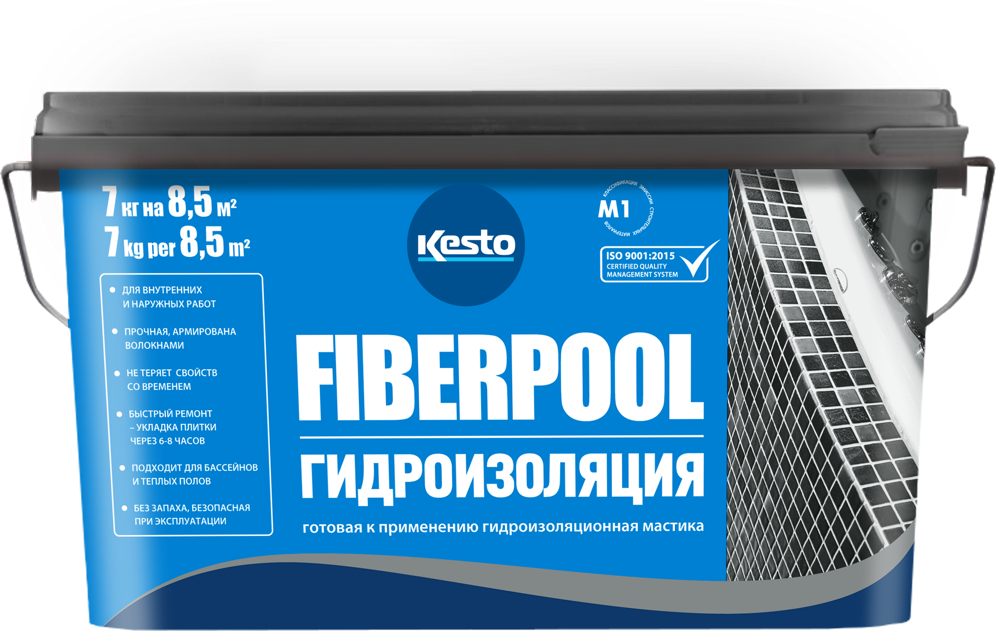 мастика гидроизоляционная Kiilto FIBERPOOL 7 кг., арт.T3723.300 - фото №9