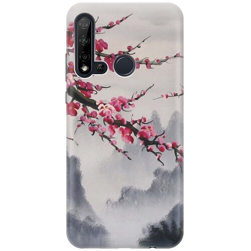 фото Re:paчехол - накладка artcolor для huawei nova 5i / p20 lite (2019) с принтом "сакура"