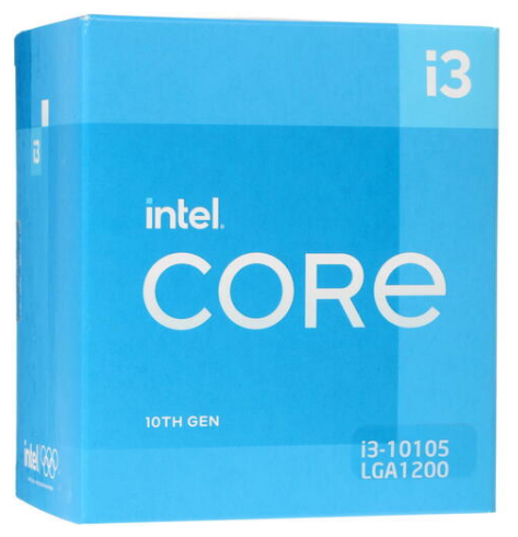 Процессор Intel Core i3-10105 LGA1200, 4 x 3700 МГц, BOX