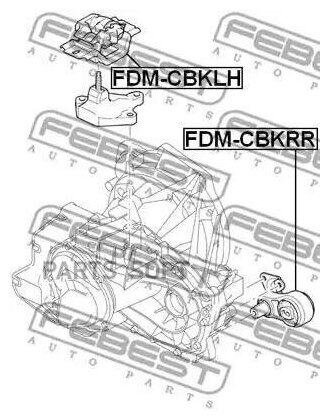 FEBEST FDM-CBKRR Подушка двигателя задняя