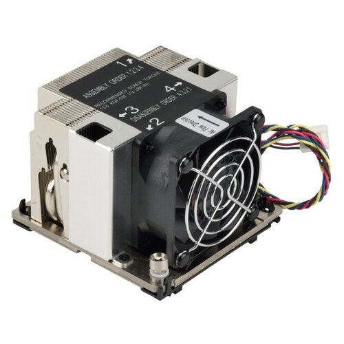 кулер для процессора dynatron g666 2u active sever cpu cooler intel lga 1156 60mm fan with pwm copper base aluminum fins for 2u servers Кулер для процессора Supermicro SNK-P0068AP4, 1 л., gray