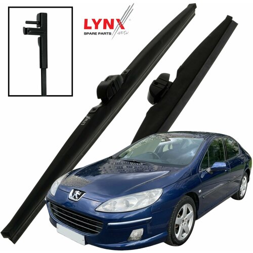 Дворники Peugeot 407 6D Пежо 407 седан 2004 2005 2006 2007 2008 Щетки стеклоочистителя зимние LYNXauto 700мм-700мм к-т 2шт.